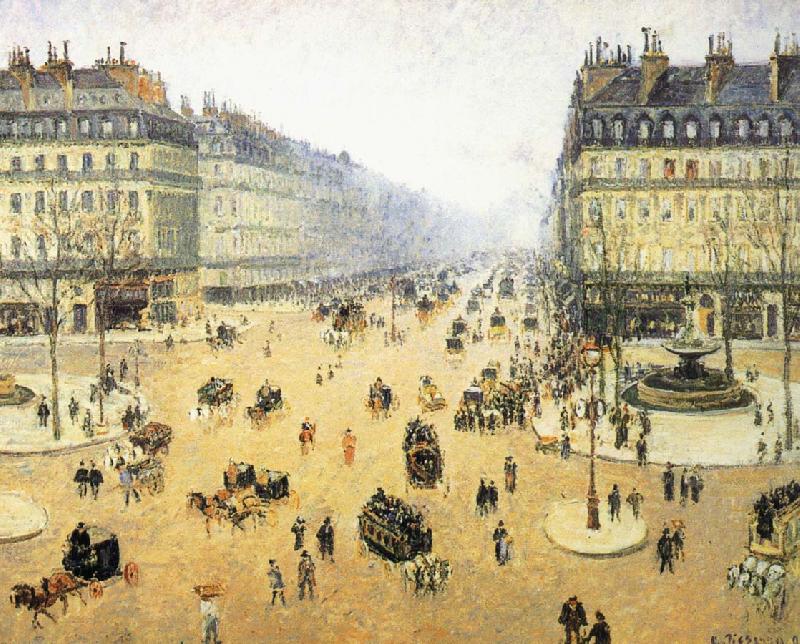 Camille Pissarro Mist of the French Theater Square oil painting image